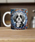 Cavapoo Black & White Suncatcher Artwork Ceramic Mug